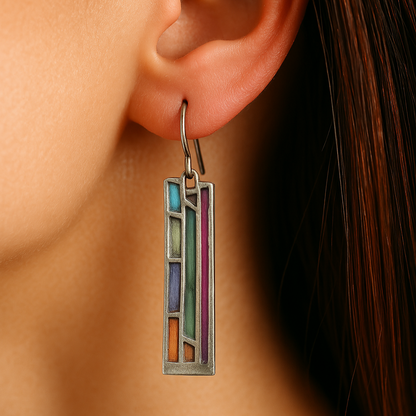 Colorful Silver Earrings