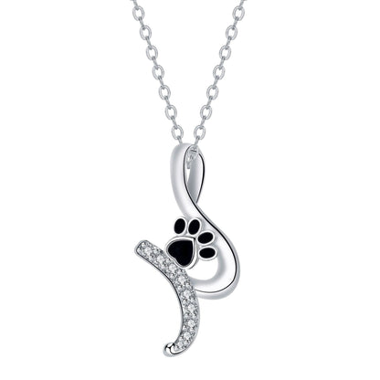 Paw Print Pendant Necklace