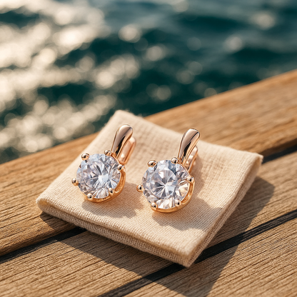 Eirene | Round Zirconia Hoop Earrings