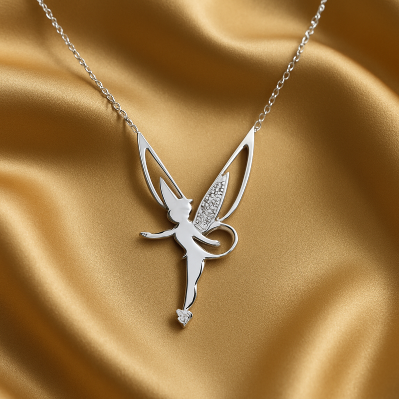 Luxe Two-tone Fairy Pendant Necklace