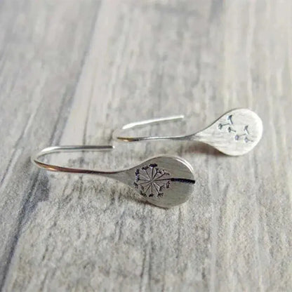 Silver Dandelion Earrings