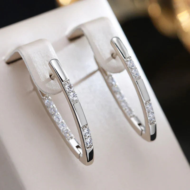 Zirconia Earrings in Gold