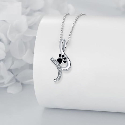 Paw Print Pendant Necklace
