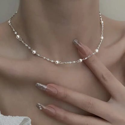 Necklace Made of Shiny Pearls